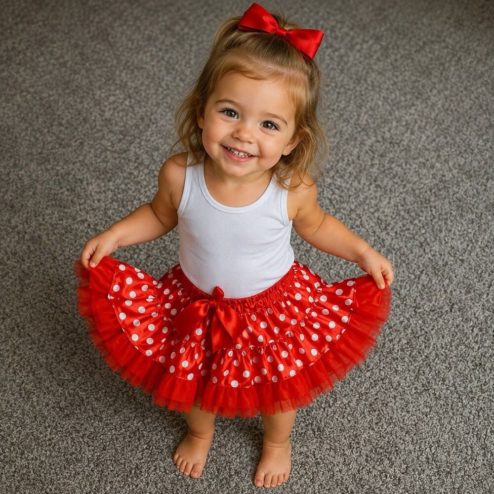 New Tutu Baby Skirt Girls Toddler Ruffle Pettiskirt Dress Size small